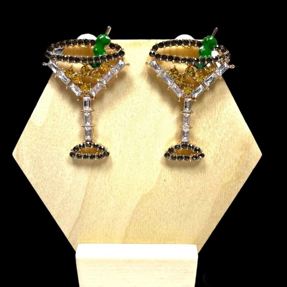 Crystal Martini Earrings - Picture 3 of 8